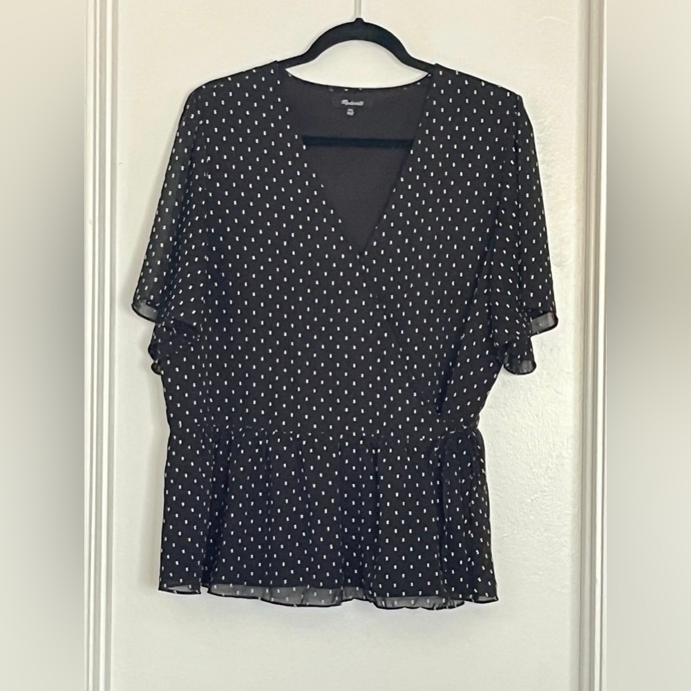 Madewell Peplum Wrap Top